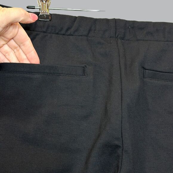 Everlane The Dream Pant Elastic Waist Tapered Leg Knit Pants Black Women XS NWT - Picture 8 of 13